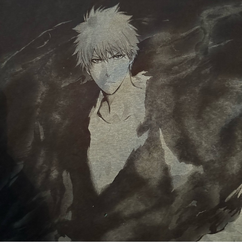 RARE Uniqlo x Bleach UT Archive Anime Ichigo Manga Graphic T-Shirt XL black tee - Picture 2 of 7